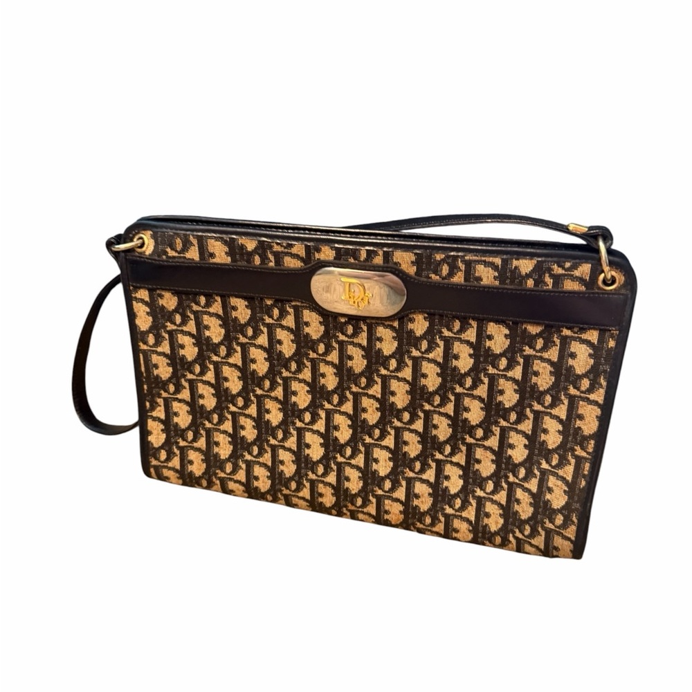 Dior vintage Trotter Monogram Shoulder Clutch